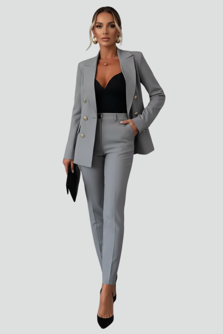 Women's Suit Set with Blazer and Straight Trousers | Lunarafi