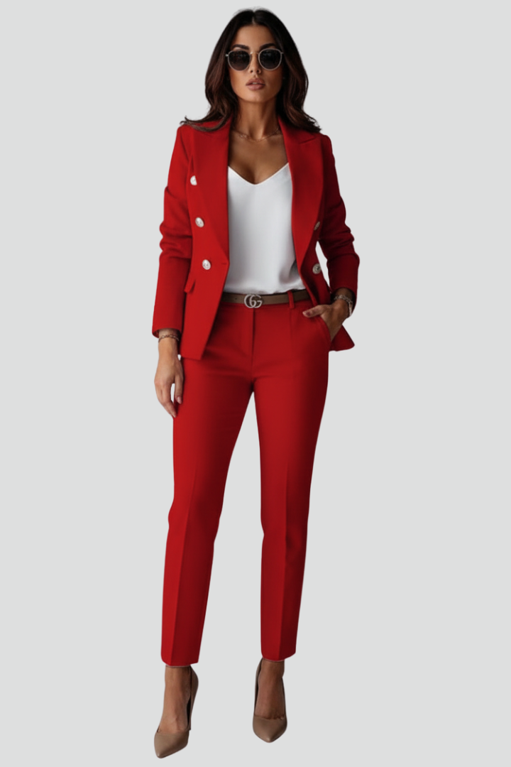 Women's Suit Set with Blazer and Straight Trousers | Lunarafi