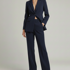 Womens Suit with Jacket and Wide-Leg Pants 10