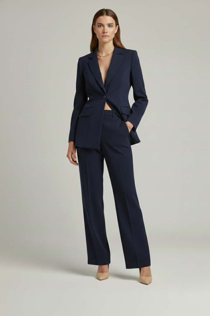 Womens Suit with Jacket and Wide-Leg Pants 10