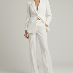 Womens Suit with Jacket and Wide-Leg Pants 8