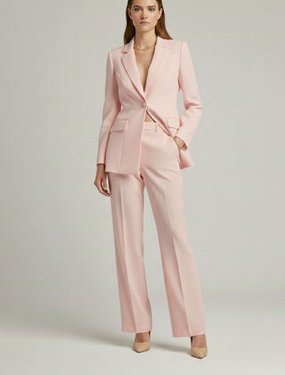 Womens Suit with Jacket and Wide-Leg Pants 9