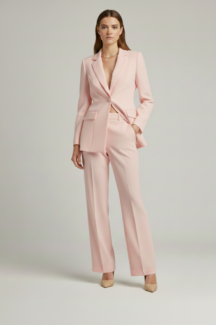 Womens Suit with Jacket and Wide-Leg Pants 9