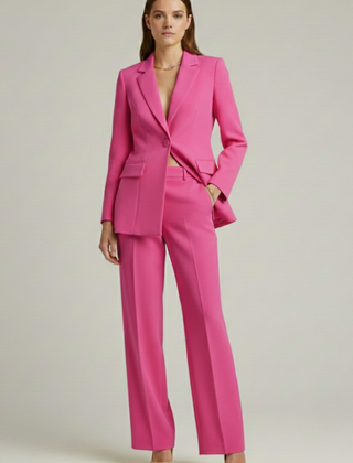 Womens Suit with Jacket and Wide-Leg Pants 5