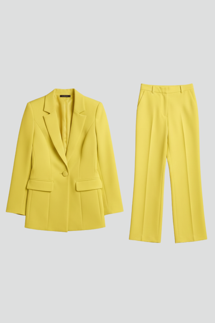 Womens Suit with Jacket and Wide-Leg Pants 1