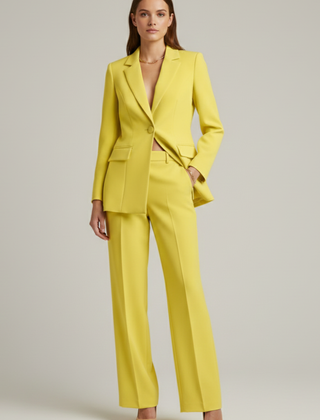 Womens Suit with Jacket and Wide-Leg Pants 2