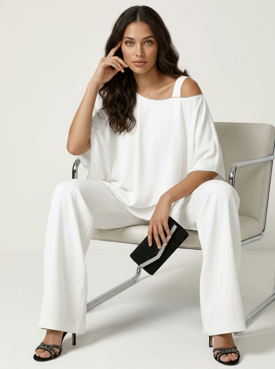 Women's Airy Chiffon Set | Elegant Tailored Outfit for All Occasions 3