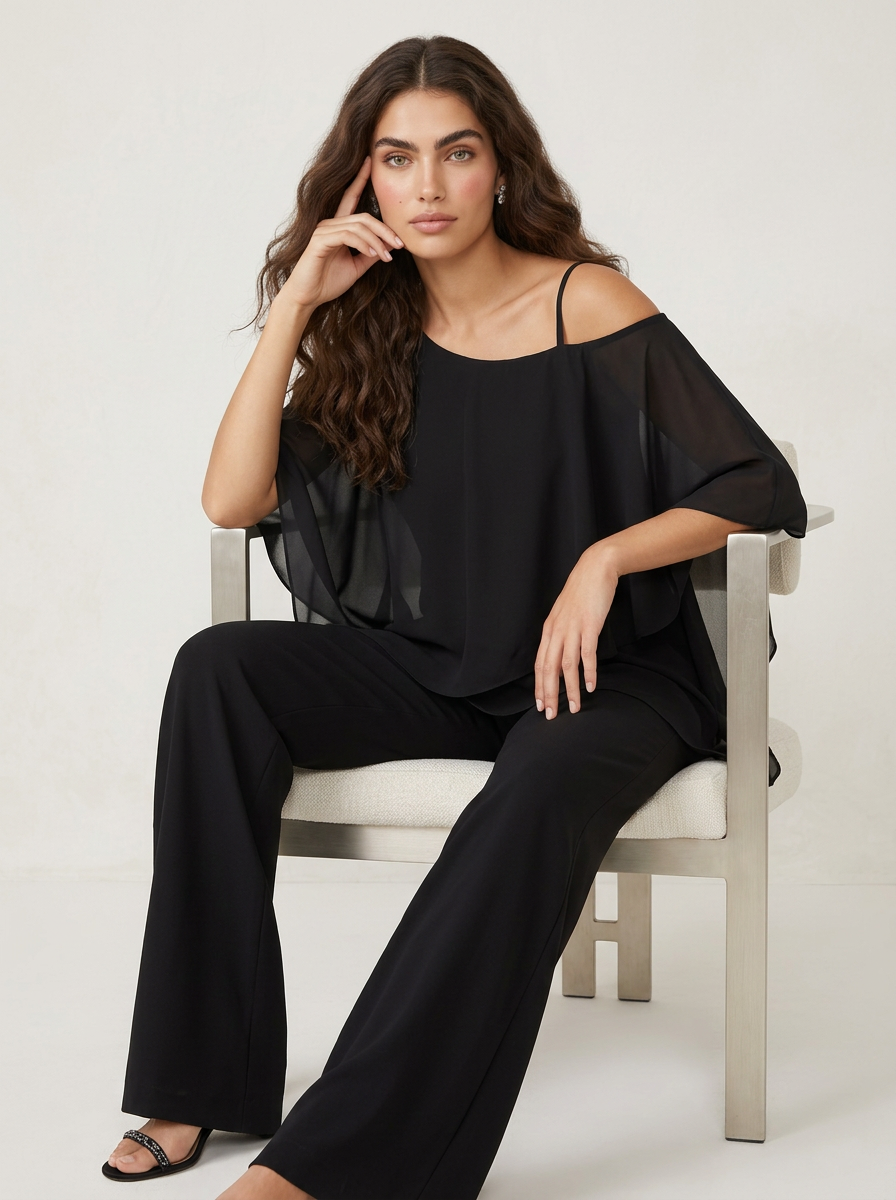 Women's Airy Chiffon Set | Elegant Tailored Outfit for All Occasions 5
