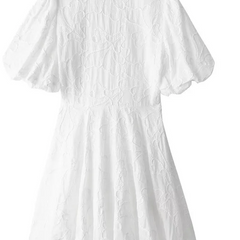 Women's Airy Cotton Summer Dress | Elegant White Maxi Dress with Embroidered Ruffles 5
