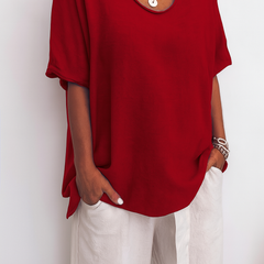 Women's Airy Cotton T-Shirt | Relaxed Fit Casual Top | Comfortable Summer Tee 3