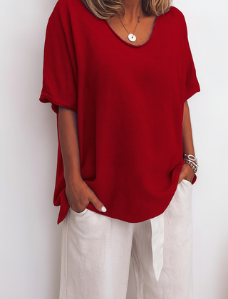 Women's Airy Cotton T-Shirt | Relaxed Fit Casual Top | Comfortable Summer Tee 3
