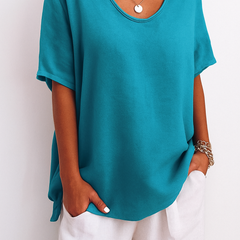 Women's Airy Cotton T-Shirt | Relaxed Fit Casual Top | Comfortable Summer Tee 5