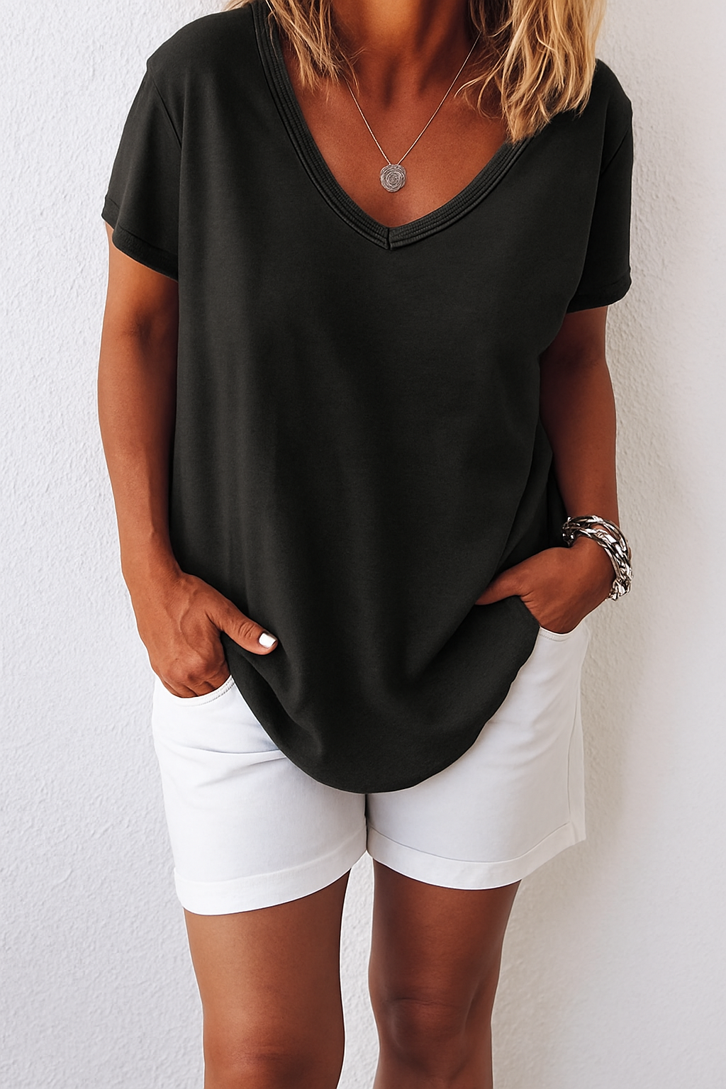 Women's Airy Cotton T-Shirt | Relaxed Fit Casual Top | Comfortable Summer Tee 6