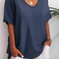 Women's Airy Cotton T-Shirt | Relaxed Fit Casual Top | Comfortable Summer Tee 7