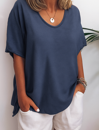 Women's Airy Cotton T-Shirt | Relaxed Fit Casual Top | Comfortable Summer Tee 7
