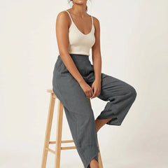 Women's Airy Fabric Trousers | Comfortable Wide-Leg Pants 1