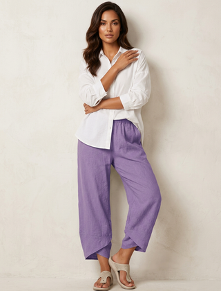 Women's Airy Fabric Trousers | Comfortable Wide-Leg Pants 2