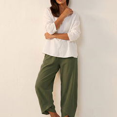Women's Airy Fabric Trousers | Comfortable Wide-Leg Pants 3