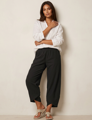 Women's Airy Fabric Trousers | Comfortable Wide-Leg Pants 5
