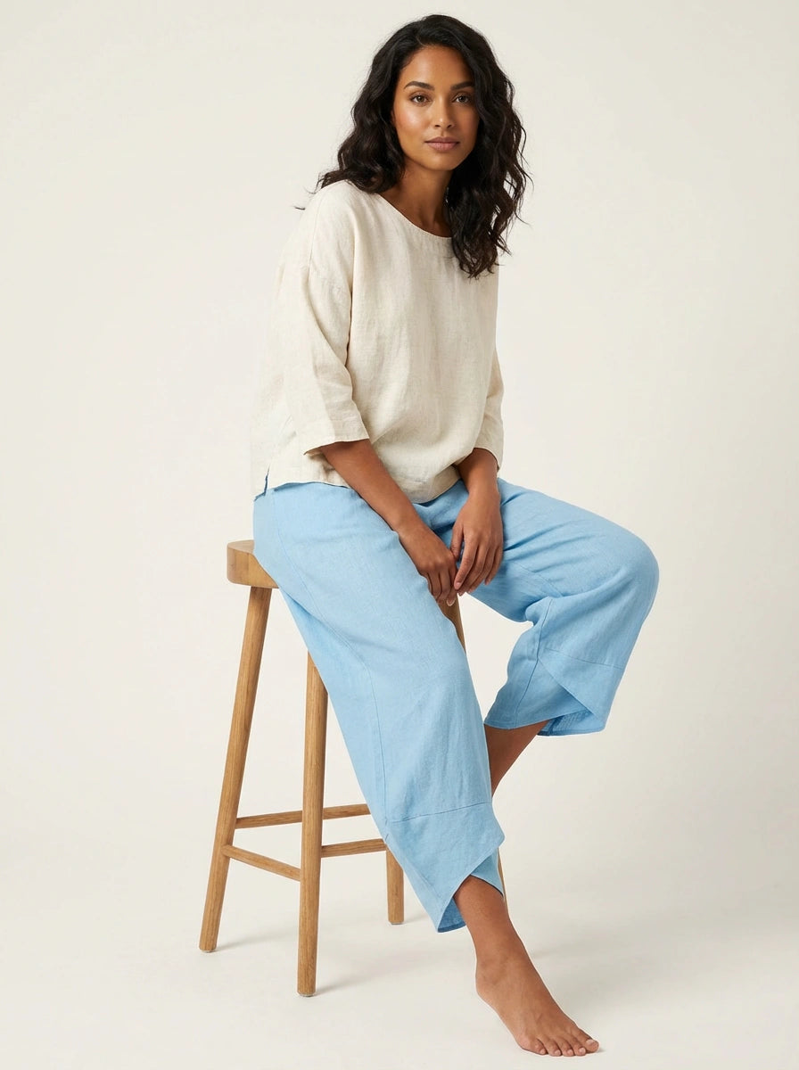 Women's Airy Fabric Trousers | Comfortable Wide-Leg Pants 8