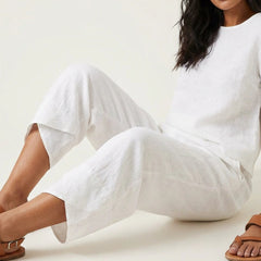 Women's Airy Fabric Trousers | Comfortable Wide-Leg Pants 9