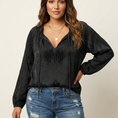 Women's Airy Lace Blouse | Lightweight Bohemian Summer Top with Relaxed Fit 11