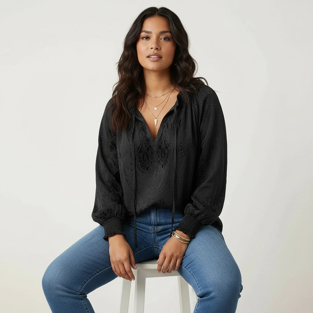 Women's Airy Lace Blouse | Lightweight Bohemian Summer Top with Relaxed Fit 8