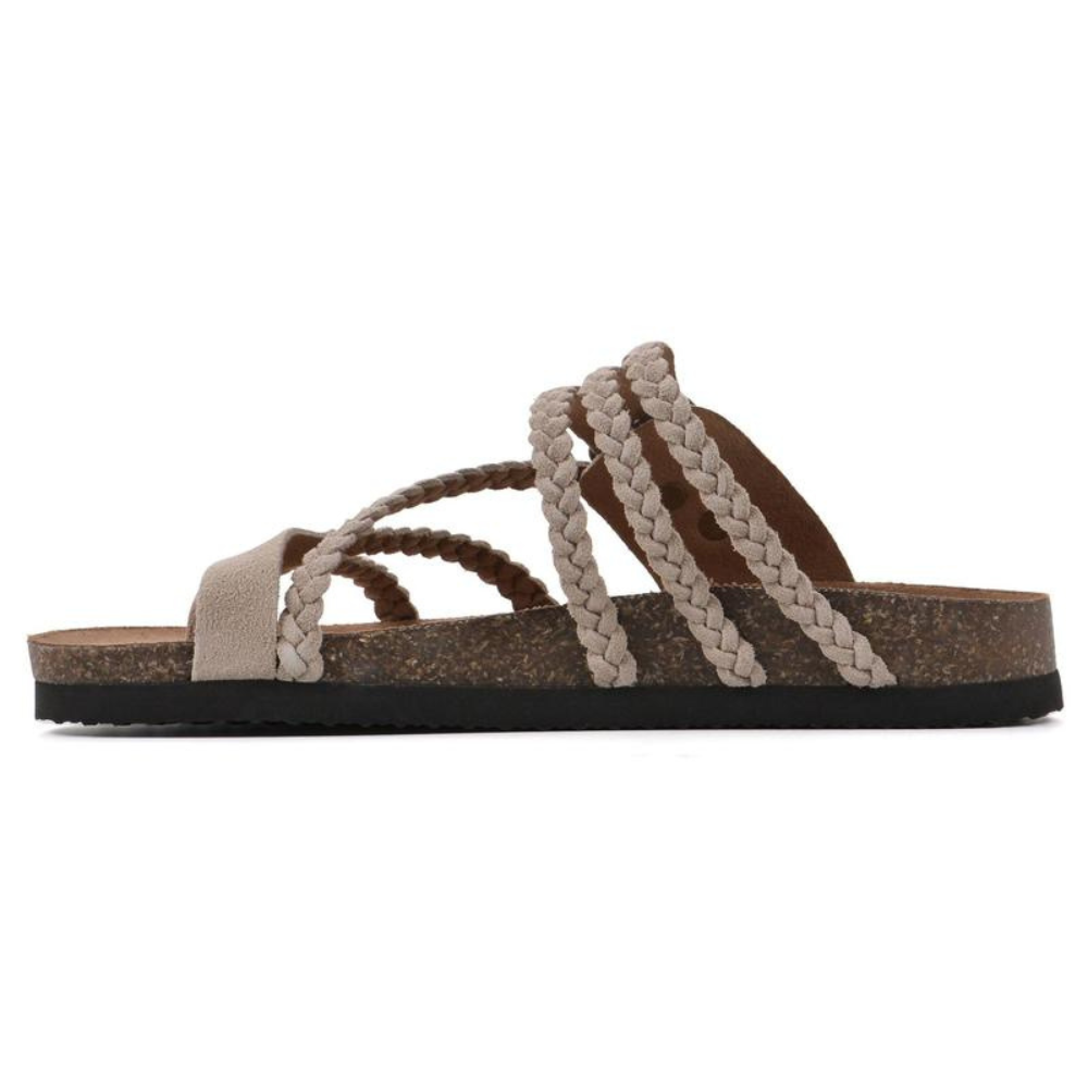 Women's Braided Faux Leather Sandals | Comfortable Artisan Summer Footwear 4