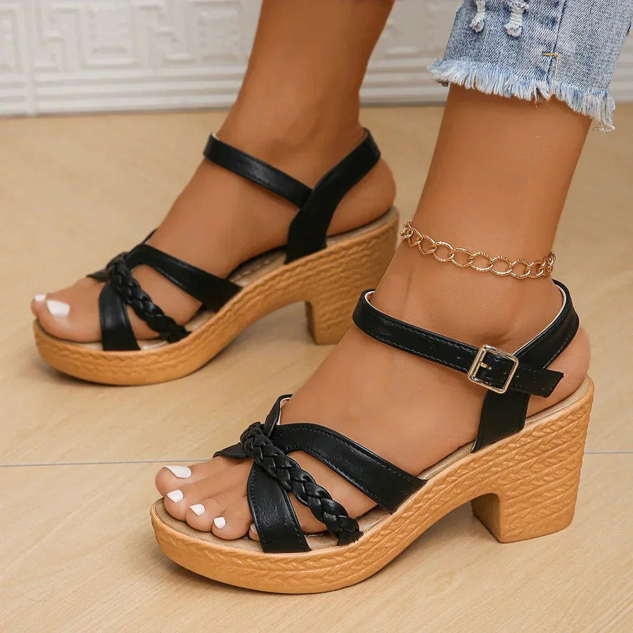 Women's Braided Orthopedic Platform Sandals | Comfortable Adjustable Summer Footwear 0