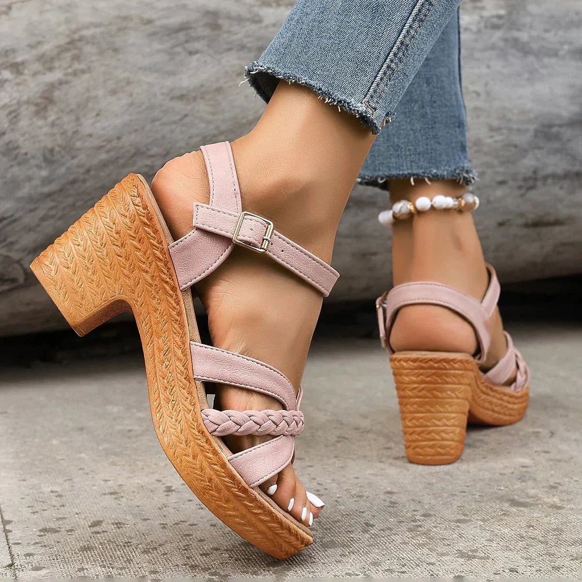 Women's Braided Orthopedic Platform Sandals | Comfortable Adjustable Summer Footwear 5