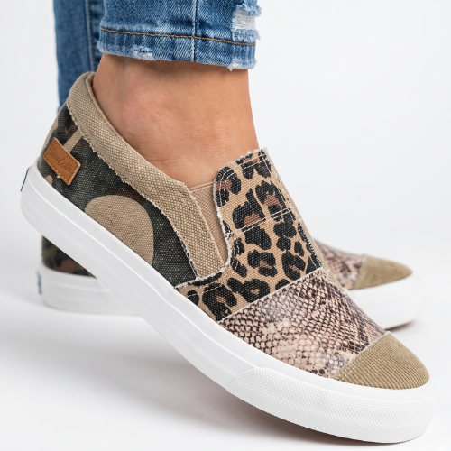 Women's Breathable Canvas Slip-On Shoes | Comfortable Arch Support Footwear 0