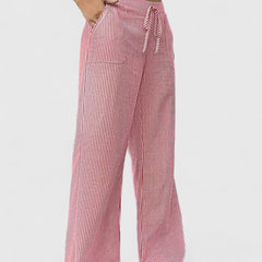 Women's Breathable Cotton Wide Leg Pants | Elegant Relaxed Fit Trousers 0