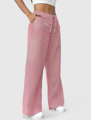 Women's Breathable Cotton Wide Leg Pants | Elegant Relaxed Fit Trousers 0