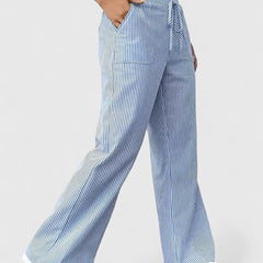 Women's Breathable Cotton Wide Leg Pants | Elegant Relaxed Fit Trousers 1