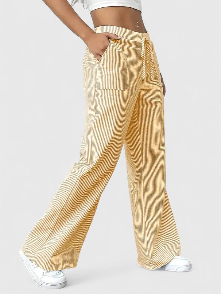 Women's Breathable Cotton Wide Leg Pants | Elegant Relaxed Fit Trousers 10