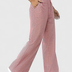 Women's Breathable Cotton Wide Leg Pants | Elegant Relaxed Fit Trousers 2