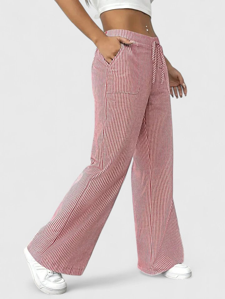 Women's Breathable Cotton Wide Leg Pants | Elegant Relaxed Fit Trousers 2