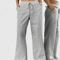 Women's Breathable Cotton Wide Leg Pants | Elegant Relaxed Fit Trousers 3