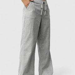 Women's Breathable Cotton Wide Leg Pants | Elegant Relaxed Fit Trousers 5