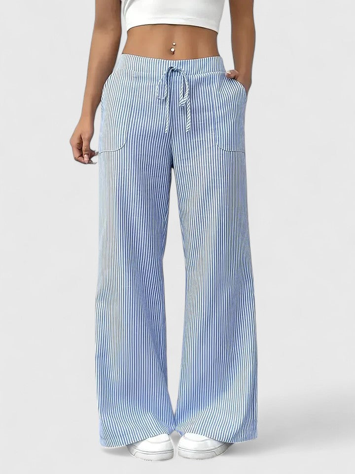 Women's Breathable Cotton Wide Leg Pants | Elegant Relaxed Fit Trousers 6
