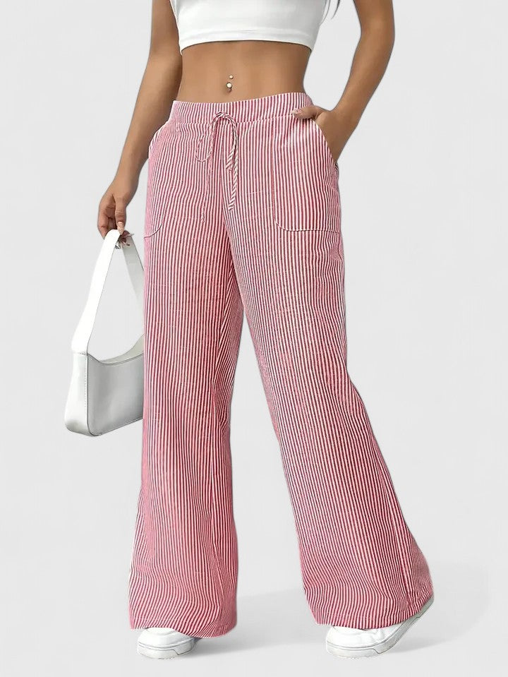 Women's Breathable Cotton Wide Leg Pants | Elegant Relaxed Fit Trousers 7