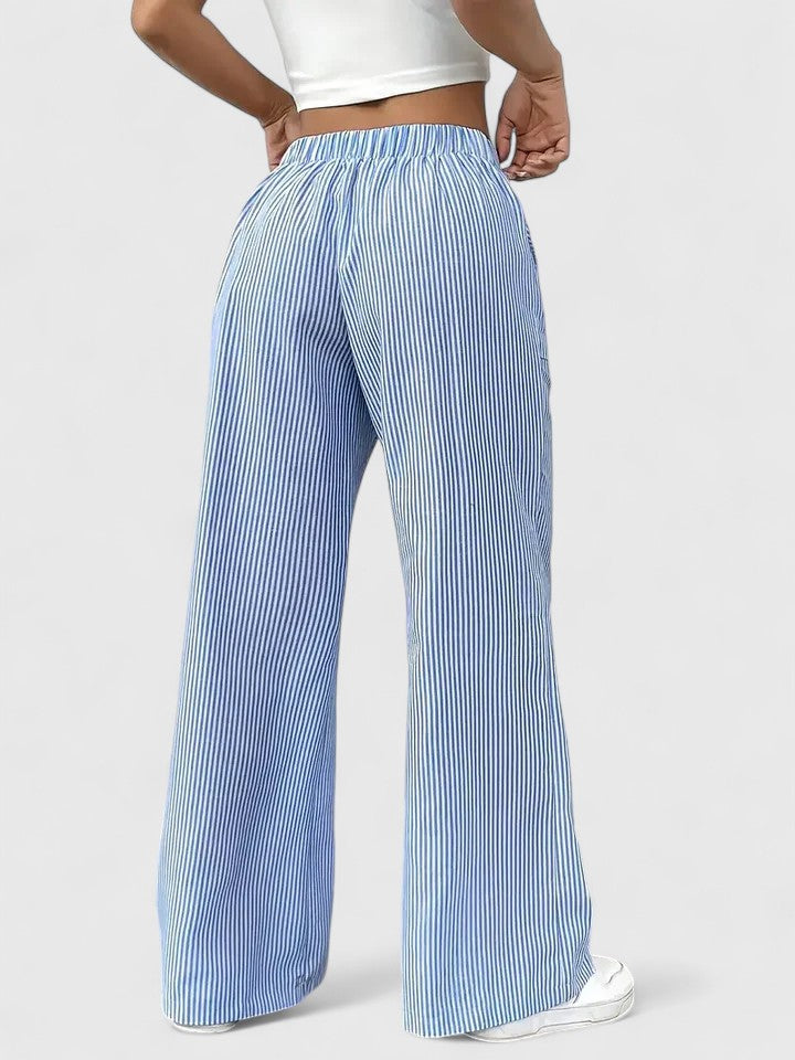 Women's Breathable Cotton Wide Leg Pants | Elegant Relaxed Fit Trousers 8