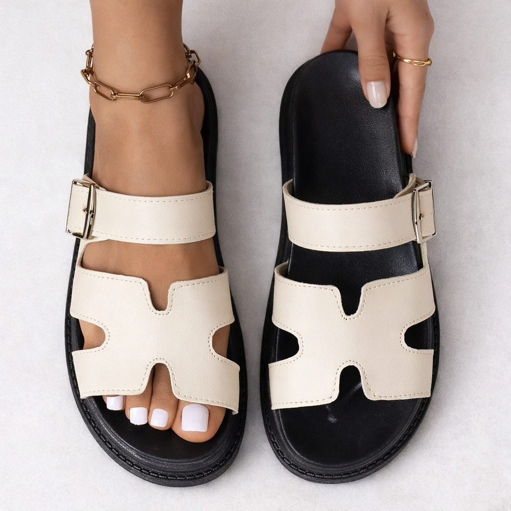 Women's Breathable Leather Sandals | Comfortable Slip-On Walking Shoes 5