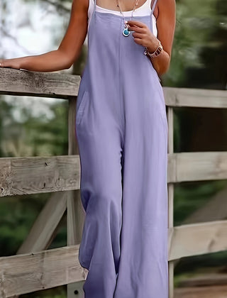 Women's Breathable Linen Jumpsuit | Elegant Wide Leg Summer Outfit 11