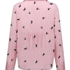 Women's Breathable Polyester Blouse | Elegant Printed Button Front Shirt 5