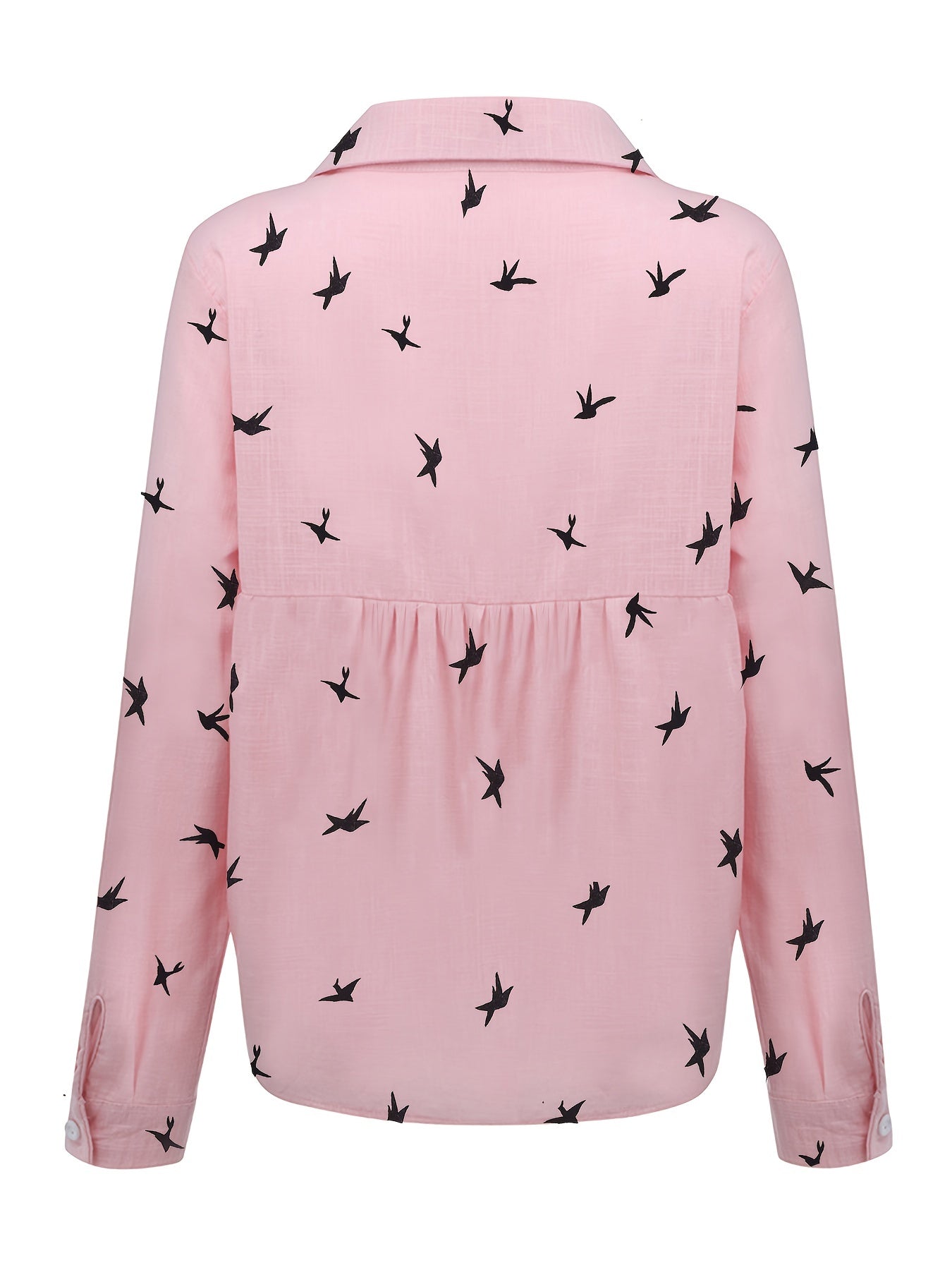 Women's Breathable Polyester Blouse | Elegant Printed Button Front Shirt 5