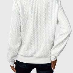 Women's Cable Knit Sweater | Cozy Quarter-Zip Pullover | Flattering Structured Fit 1