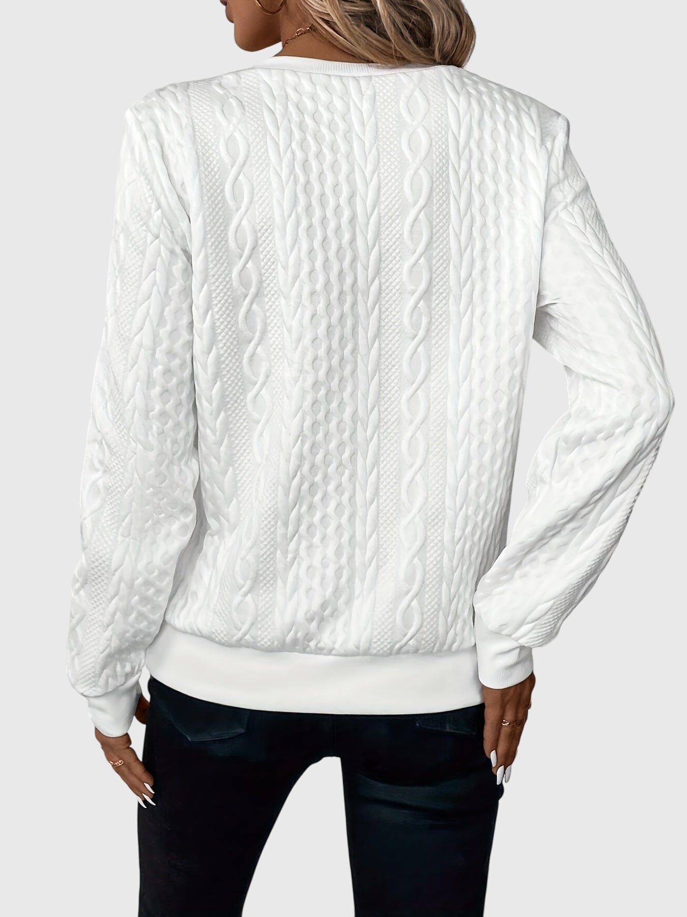 Women's Cable Knit Sweater | Cozy Quarter-Zip Pullover | Flattering Structured Fit 1