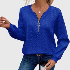 Women's Cable Knit Sweater | Cozy Quarter-Zip Pullover | Flattering Structured Fit 12