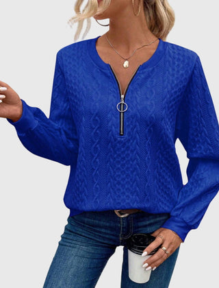 Women's Cable Knit Sweater | Cozy Quarter-Zip Pullover | Flattering Structured Fit 12
